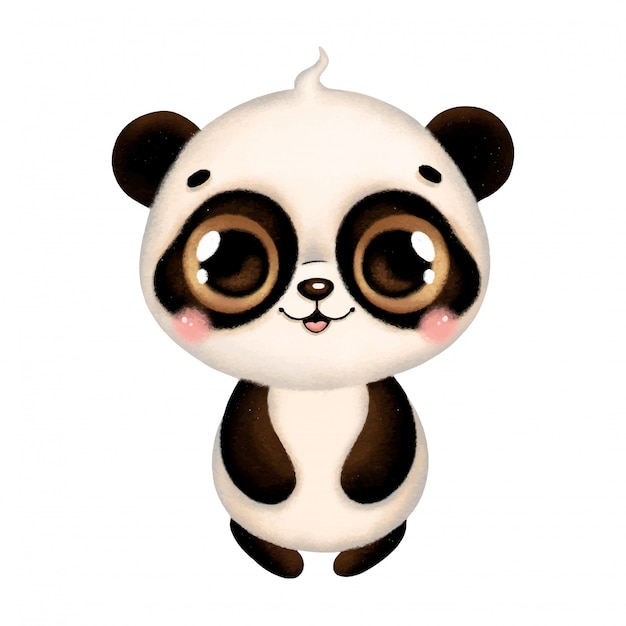 Download Illustration of a cute cartoon baby panda isolated ...
