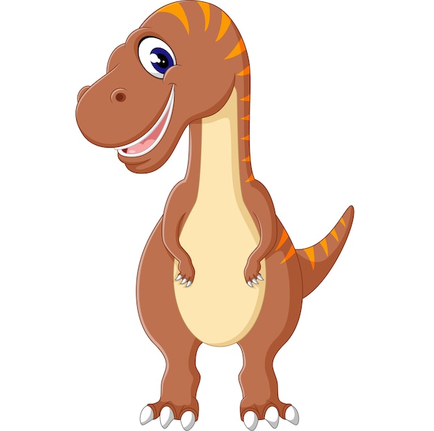 Illustration of cute dinosurs cartoon | Premium Vector