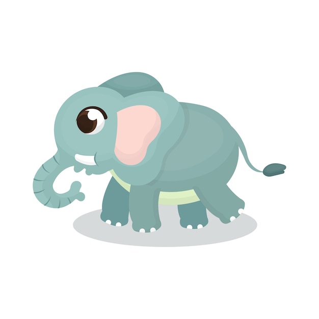 Premium Vector | Illustration Of Cute Elephant Character With Cartoon Style