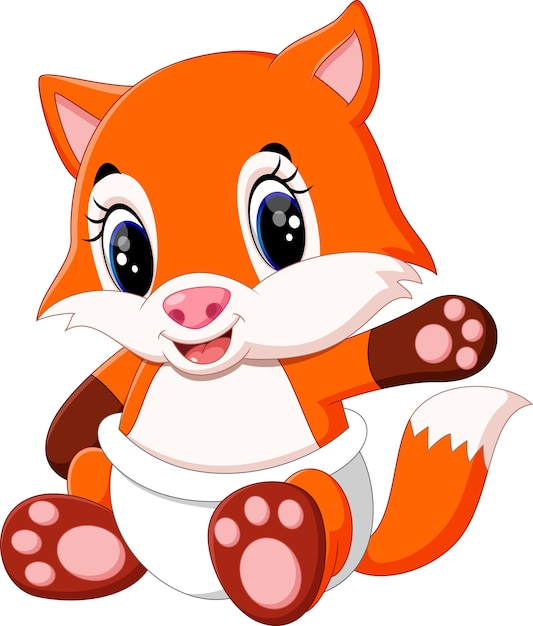 Premium Vector | Illustration of cute fox cartoon