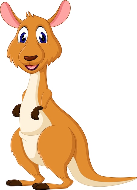 Premium Vector | Illustration of cute kangaroo cartoon