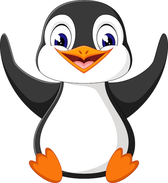 Premium Vector Illustration of cute penguin cartoon