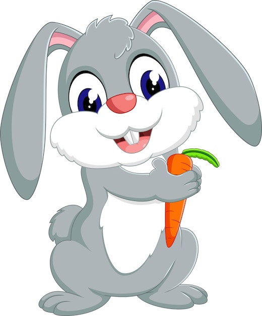 Premium Vector | Illustration of cute rabbit cartoon
