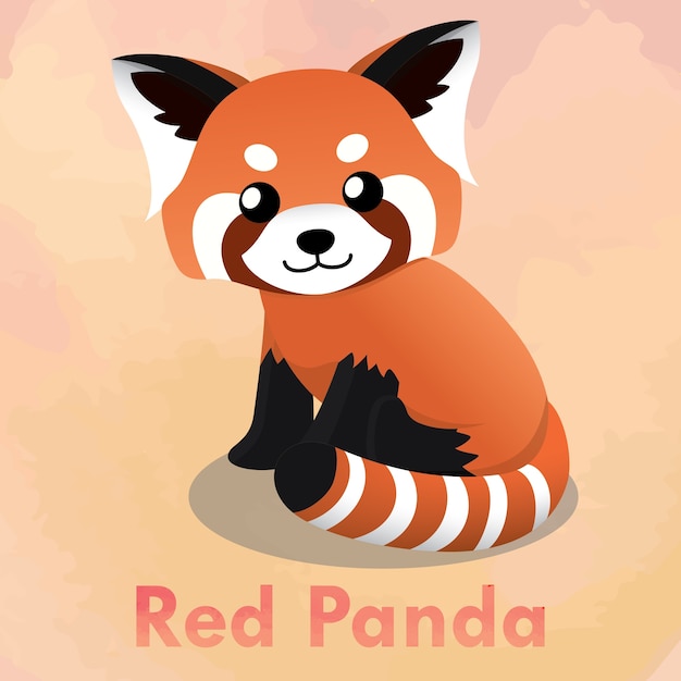 Fluffy Cartoon Red Panda - On the arks, however.it has surprisingly