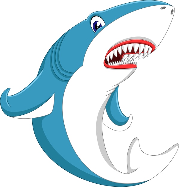 Premium Vector | Illustration of cute shark cartoon