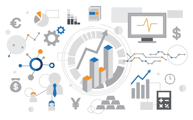 Free Vector | Illustration of data analysis graph