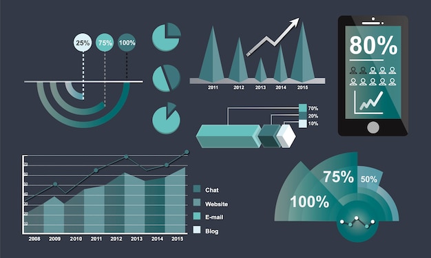 Illustration of data analysis graph Vector | Free Download