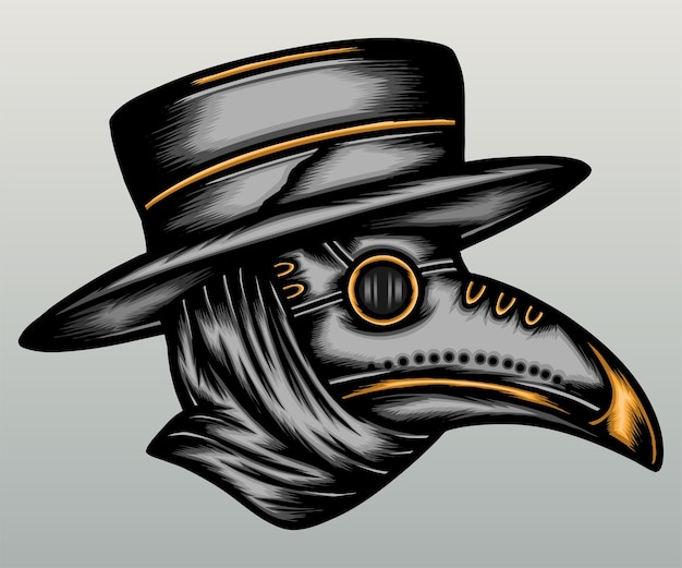 Download Premium Vector | Illustration of the doctor plague mask.