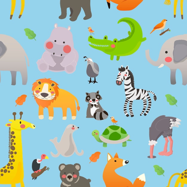 Free Vector | Illustration drawing style set of wildlife
