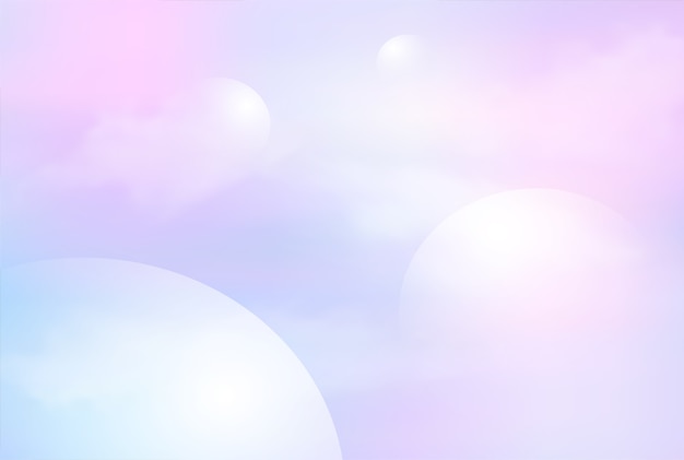 Illustration Of Fantasy Galaxy Background And Pastel Color