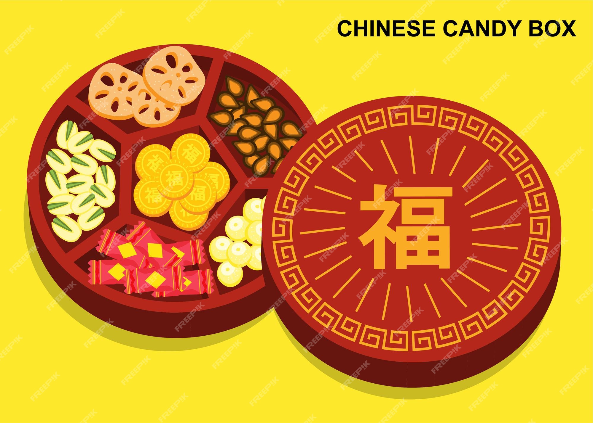 garden chinese new year candy