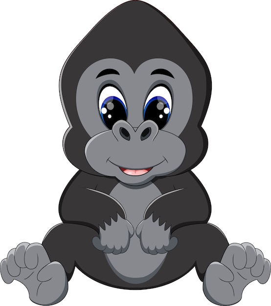 Premium Vector | Illustration of funny gorilla cartoon