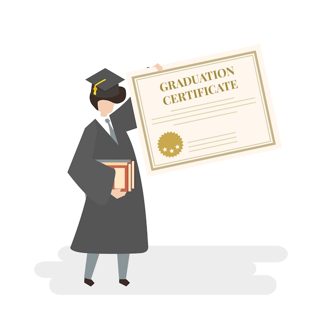 Download Illustration of graduation certificate Vector | Free Download