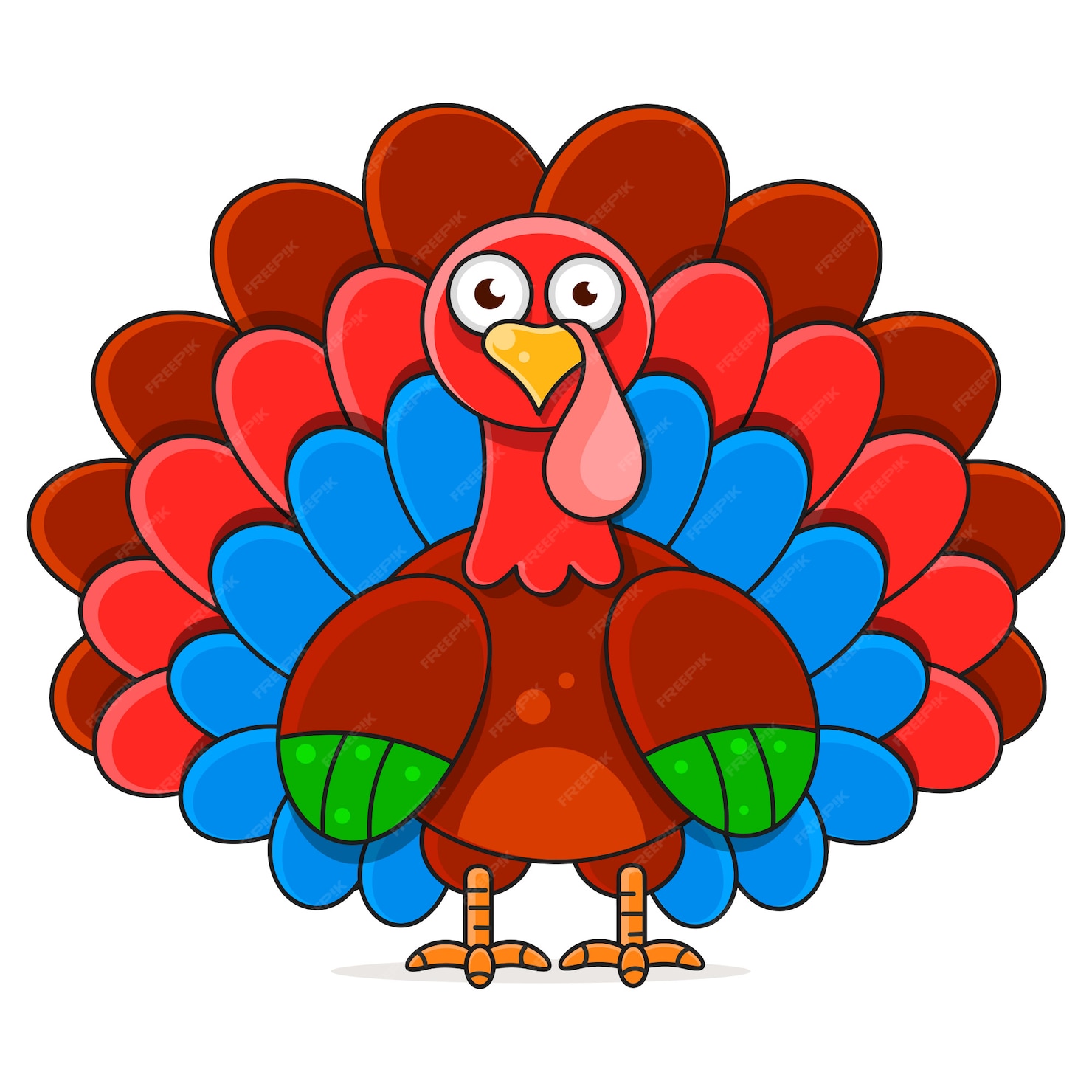 Premium Vector | Illustration of happy thanksgiving turkey