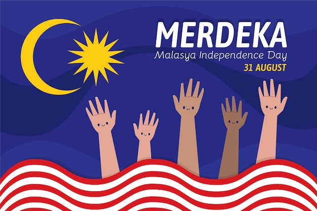 Premium Vector  Illustration of independence day of malaysia