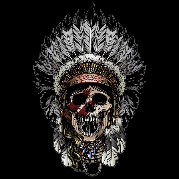 Premium Vector | Illustration of indian skull