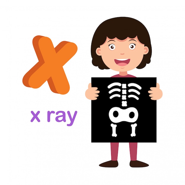Premium Vector Illustration Isolated Alphabet Letter X X Ray