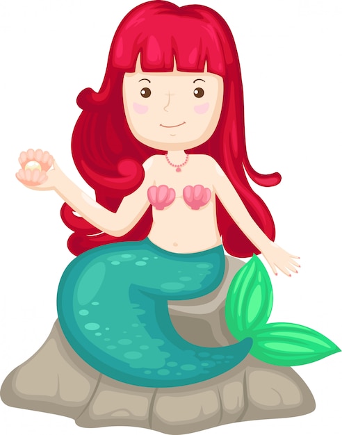 Download Illustration of isolated hand drawn little mermaid Vector ...