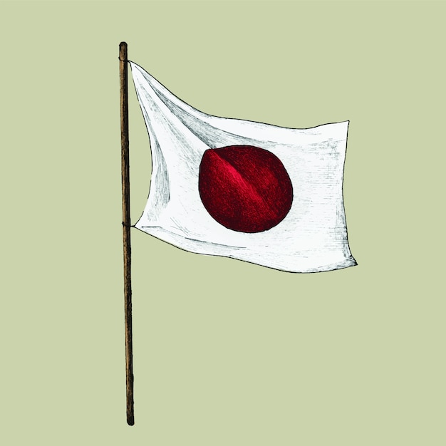 Download Illustration of japanese flag | Premium Vector