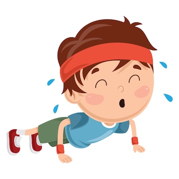 Premium Vector | Illustration of kid pushing up