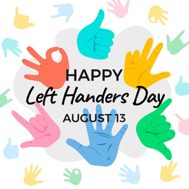 Free Vector Illustration of left handers day event