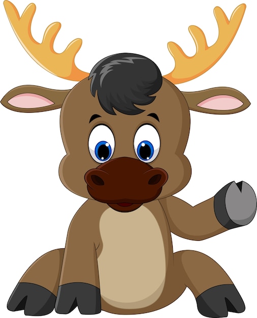 Premium Vector Illustration Of Moose Cartoon