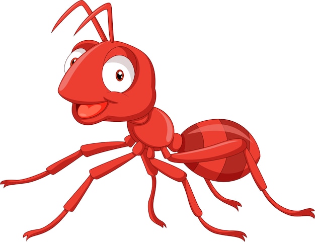 漫画赤い蟻のイラスト プレミアムベクター