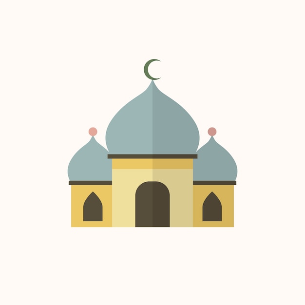 イスラム教のモスクのイラスト 無料のベクター