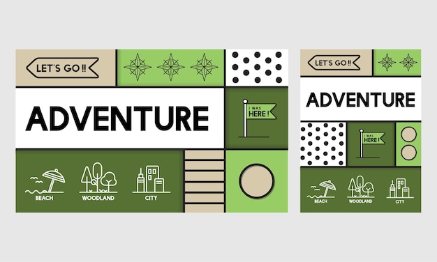 Illustration of adventure concept