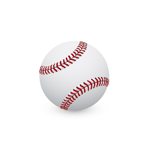 プレミアムベクター 白い背景の上の野球ボールのイラスト