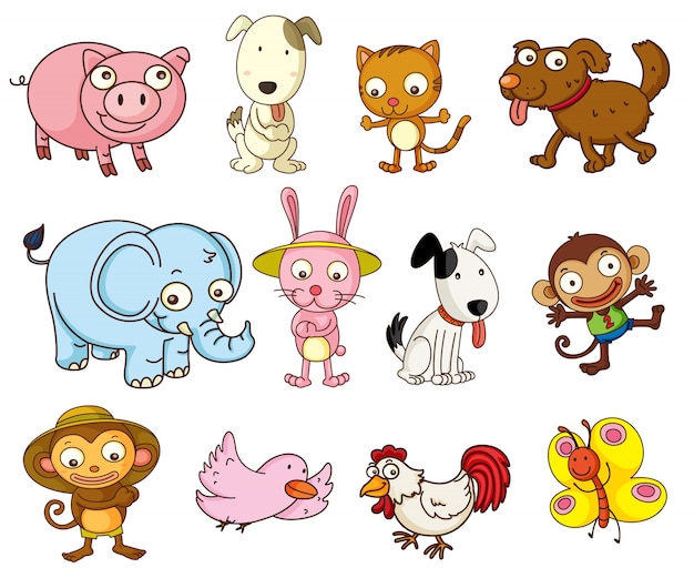 Cartoon Animals Free Vector Graphics | Everypixel