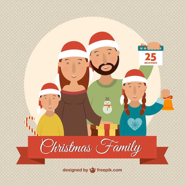 Download Illustration of christmas family Vector | Free Download