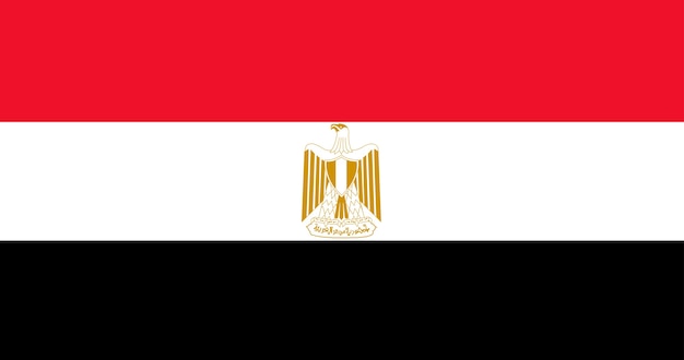 エジプトの国旗のイラスト 無料のベクター