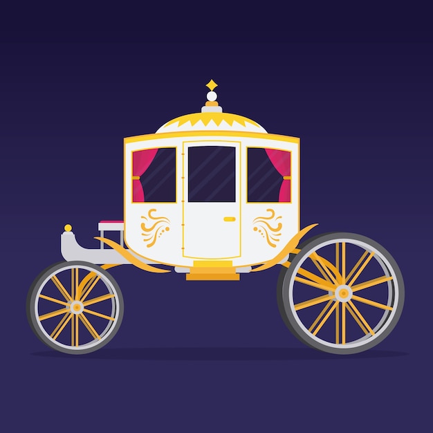 エレガントなおとぎ話の馬車のイラスト 無料のベクター