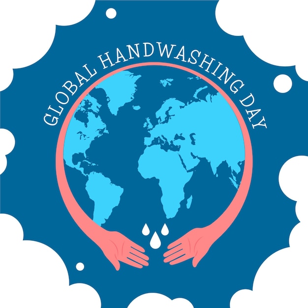 無料のベクター 世界の手洗いデーイベントのイラスト
