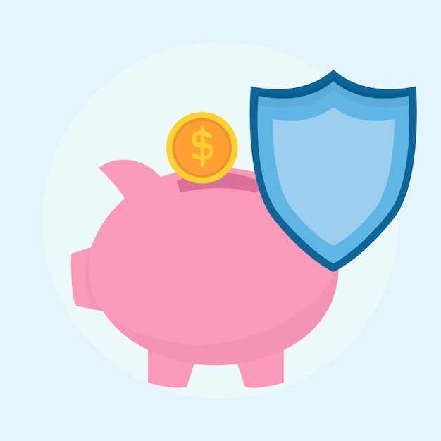 Illustration of money savings protection
plan