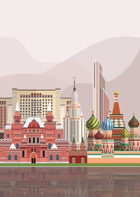 ロシアのランドマークのイラスト 無料のベクター