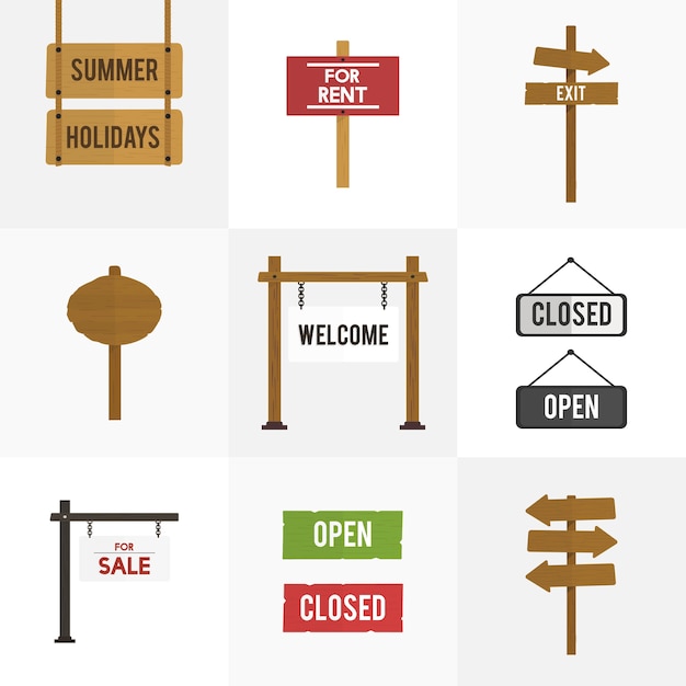 Illustration of signs vector set Vector | Free Download