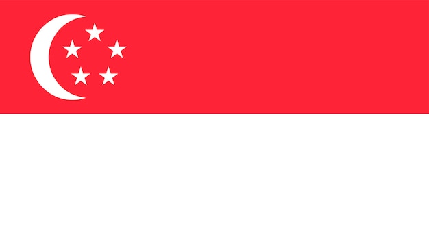 シンガポールの旗のイラスト 無料のベクター