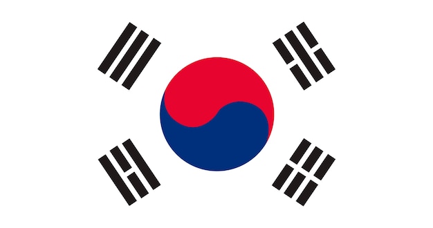 無料のベクター 韓国の国旗のイラスト