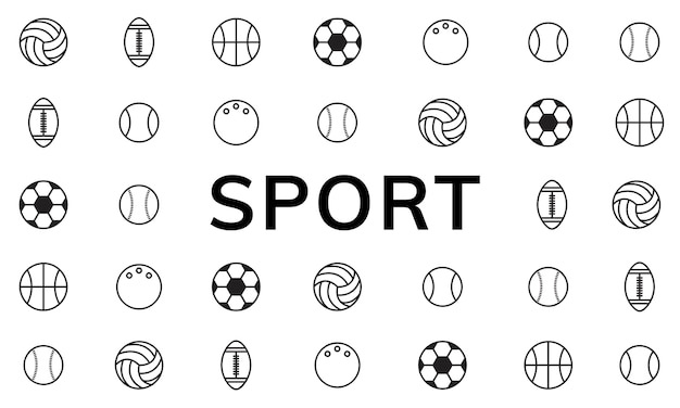 Illustration of sport balls