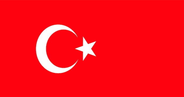 トルコの国旗のイラスト 無料のベクター