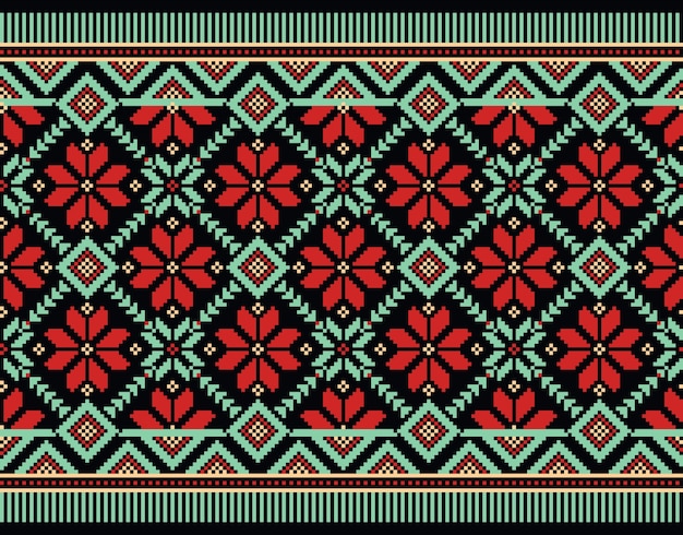 Illustration of Ukrainian folk seamless pattern\
ornament