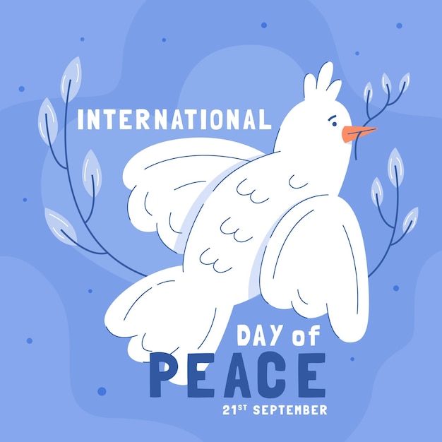平和を象徴する白い鳩のイラスト 無料のベクター