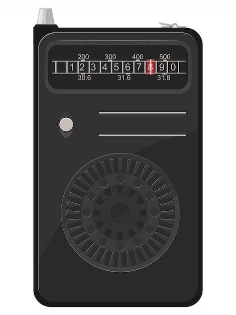 Download Illustration of an old portable radio | Premium Vector