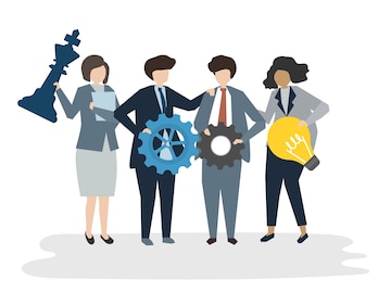 Free Vector | Illustration of people avatar business teamwork concept