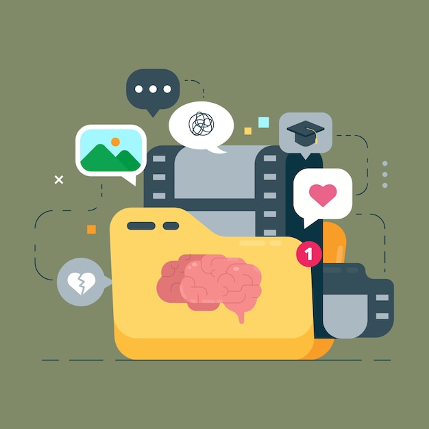 Illustration Of Personal Memories Concept Free Vector