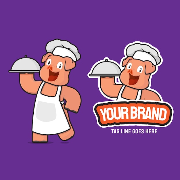 Download Cartoon Chef Logo Design Ideas PSD - Free PSD Mockup Templates
