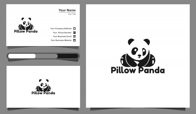 Download Free Illustration Pillow Panda Logo And Business Card Design Template Use our free logo maker to create a logo and build your brand. Put your logo on business cards, promotional products, or your website for brand visibility.