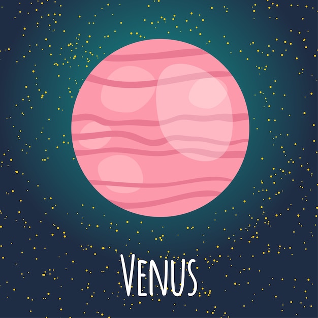 Illustration planet venus | Premium Vector